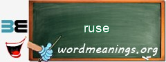 WordMeaning blackboard for ruse